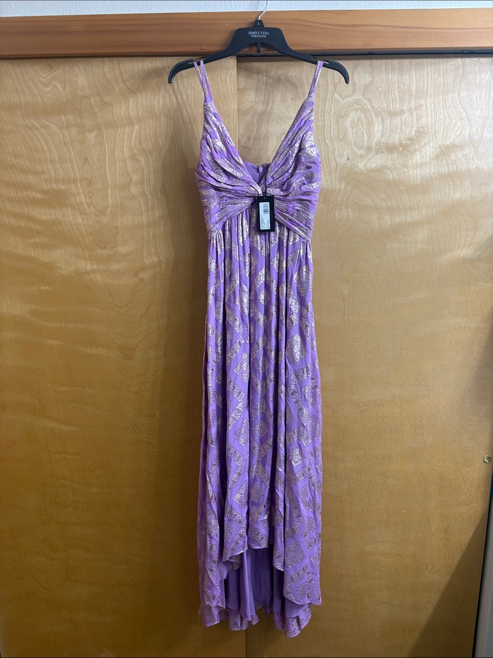 NWT Ramy Brook Light Purple Metallic Jacquard Toby Gown Size 00